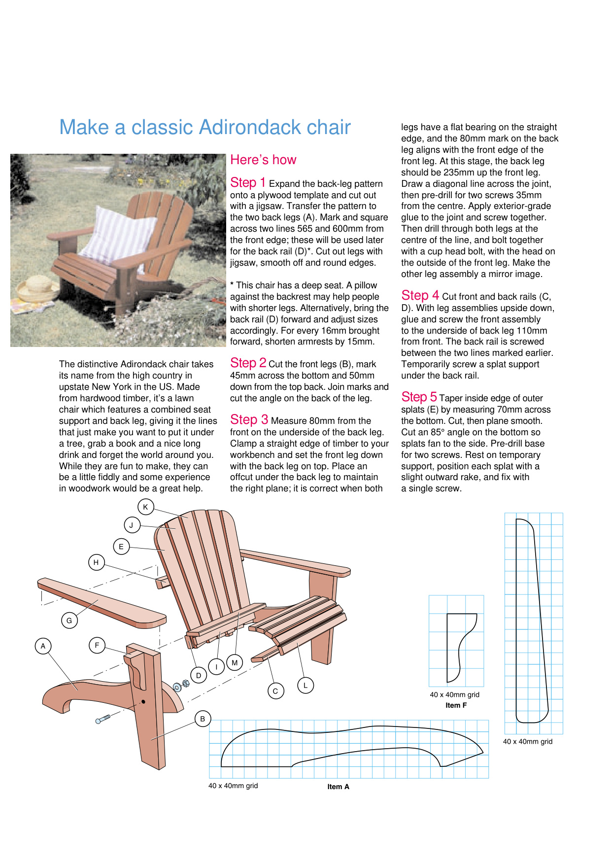 Adirondack Chair Woodworking Plans - Complete Build Guide PDF