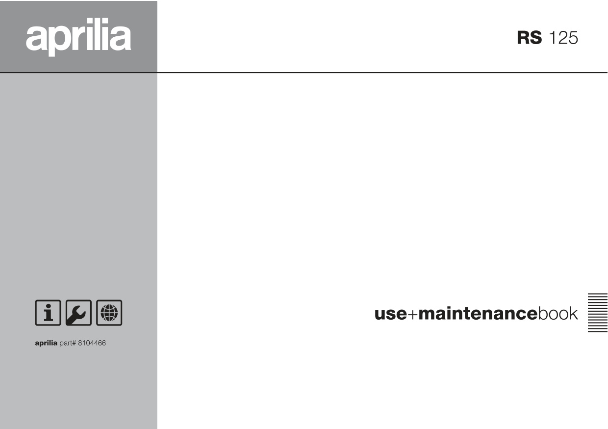 Aprilia RS 125 2002 Owner Manual - Complete PDF Guide