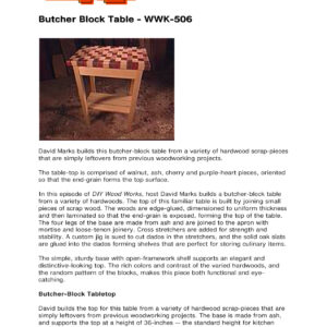 Butcher Block Table Woodworking Plans - Complete Build Guide PDF