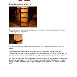Cherry Corner Shelf Woodworking Plans - Digital PDF Plans v1