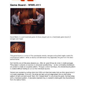 Chess Game Board Woodworking Project Plans PDF - Complete Guide