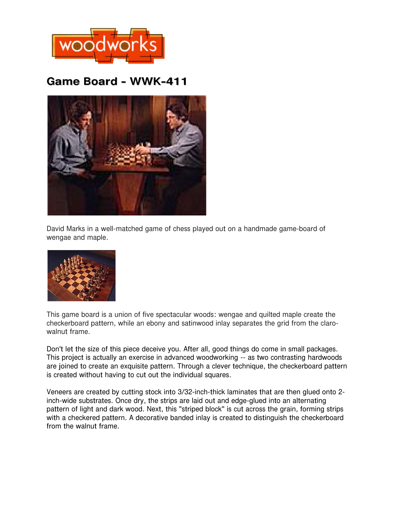 Chess Game Board Woodworking Project Plans PDF - Complete Guide