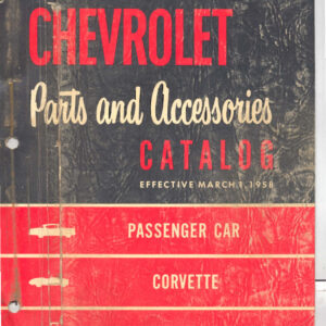 Chevrolet Parts Manual Index 1929-1958 Complete