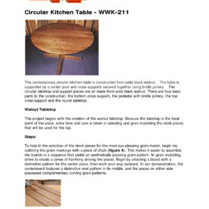 Circular Kitchen Table Build Guide WWK-211 Woodworking Plans PDF