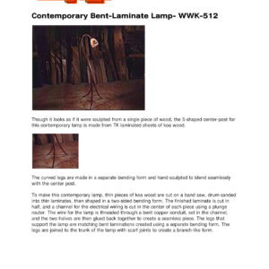 Contemporary Bent Laminate Lamp Woodworking Plans PDF Guide