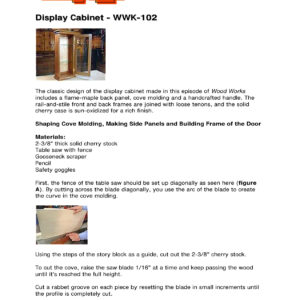 Display Cabinet Woodworking Plans WWK-102 - Complete Build Guide PDF