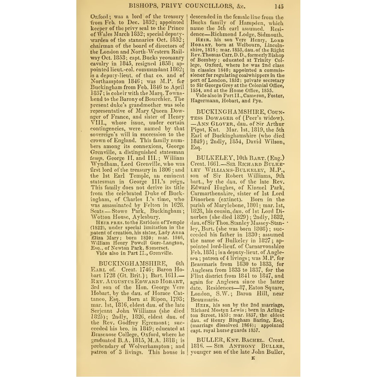 Dod's Peerage Baronetage Knightage 1866 Complete 2 Volume Set PDF - Image 2