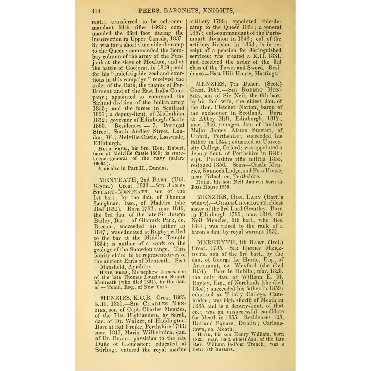 Dod's Peerage Baronetage Knightage 1866 Complete 2 Volume Set PDF - Image 4