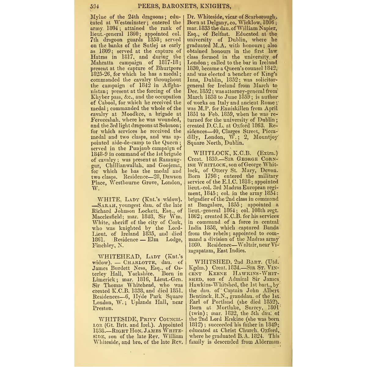Dod's Peerage Baronetage Knightage 1866 Complete 2 Volume Set PDF - Image 7