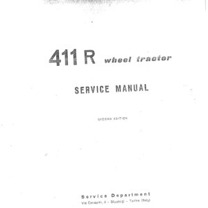 Fiat 411R Tractor Service Manual - Complete Repair Guide PDF