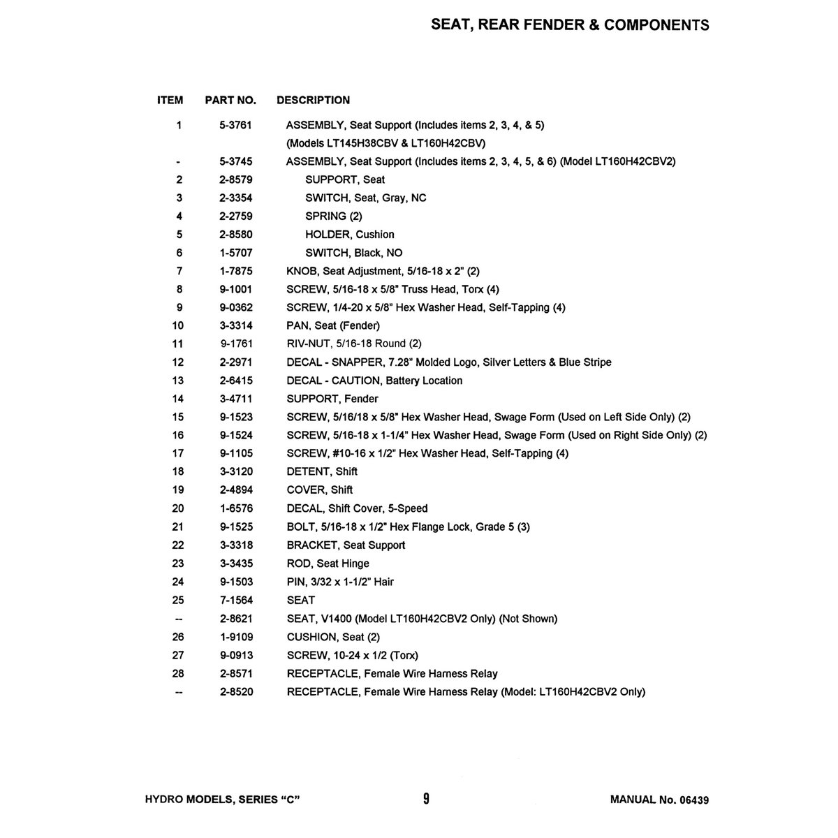 Husqvarna LT160H42CBV Lawn Tractor Parts Manual PDF Download - Image 2