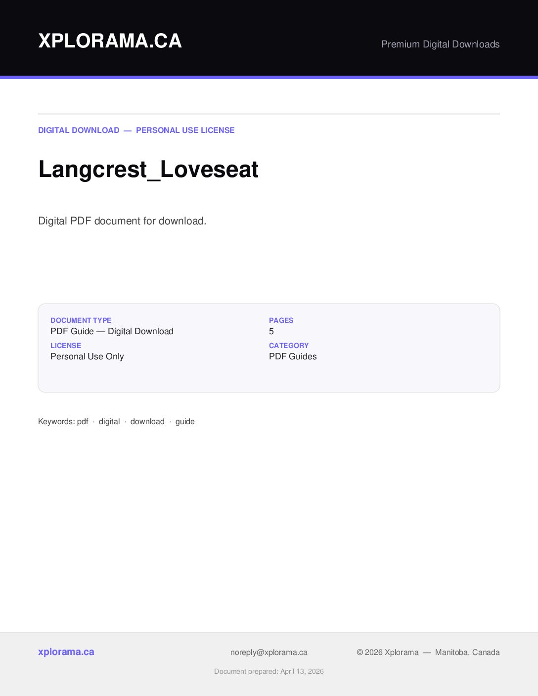 Langcrest Loveseat Woodworking Plans - Complete Building Guide PDF