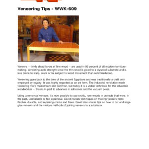 Veneering Tips Woodworking Techniques Guide PDF Manual v1