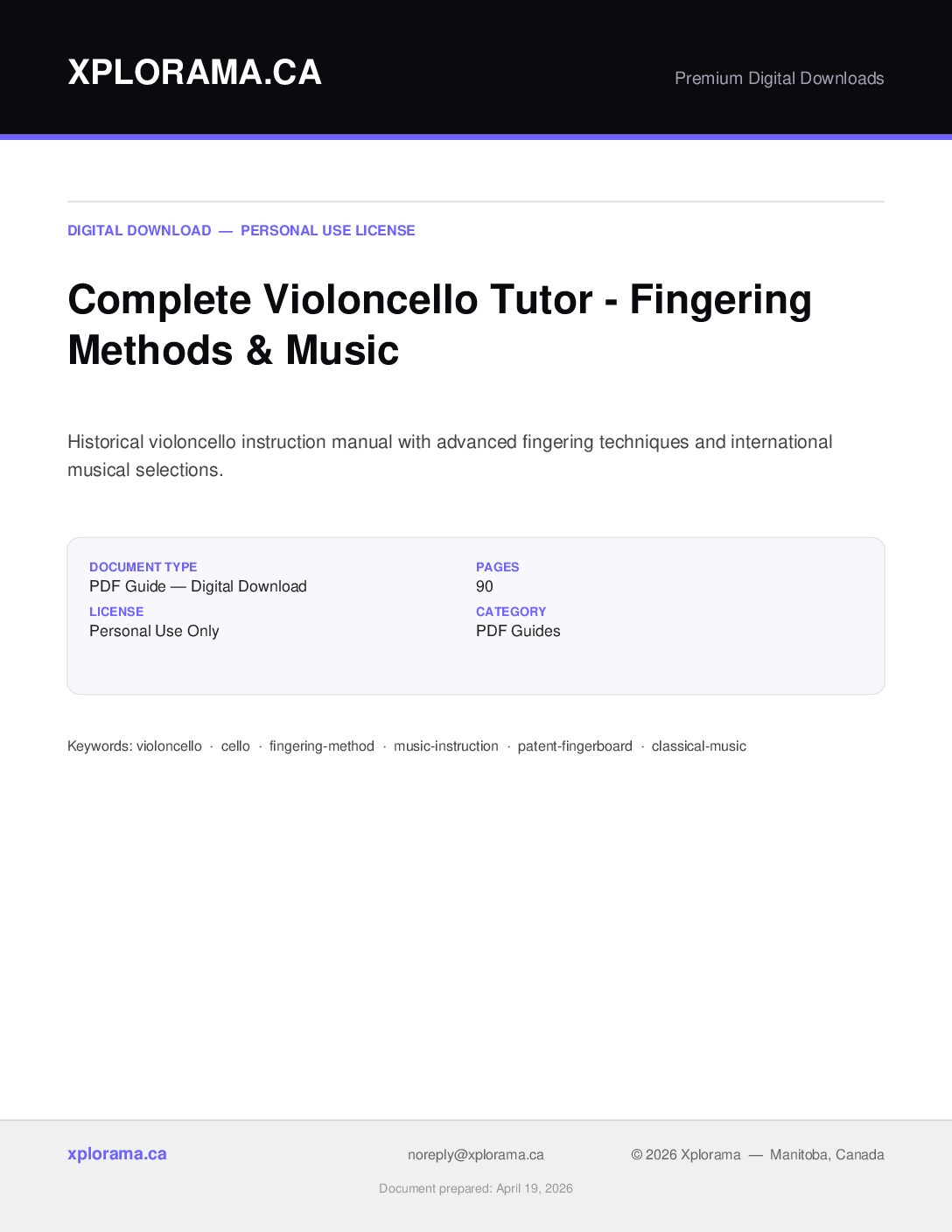 Violoncello Tutor Fingering Method V1 V2 - Vintage Cello Guide PDF