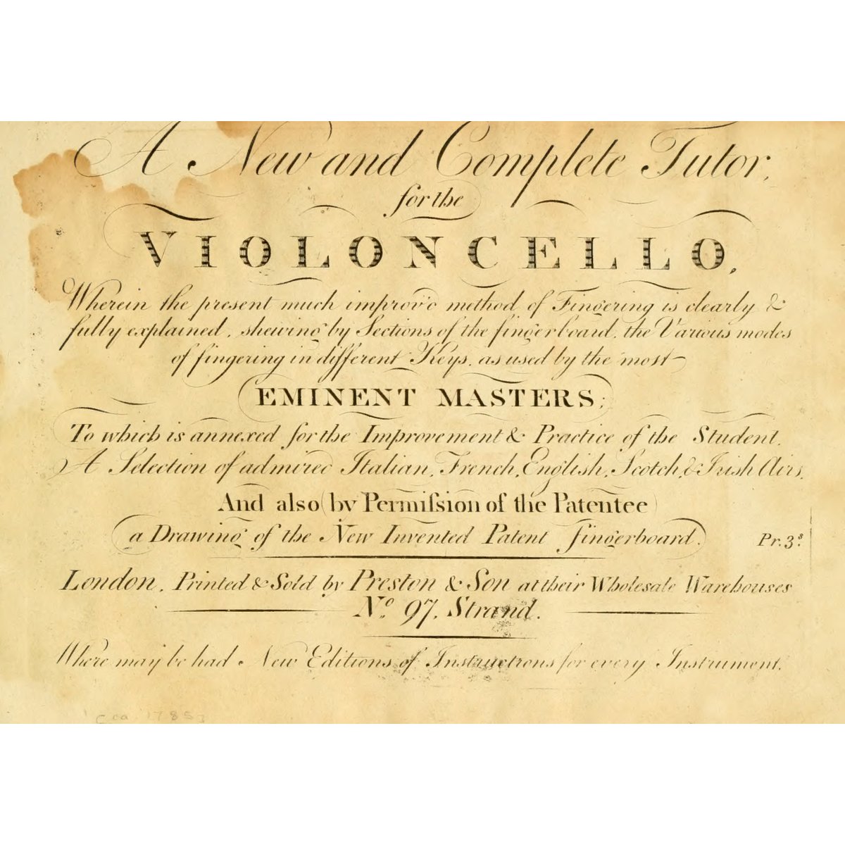 Violoncello Tutor Fingering Method V1 V2 - Vintage Cello Guide PDF - Image 2