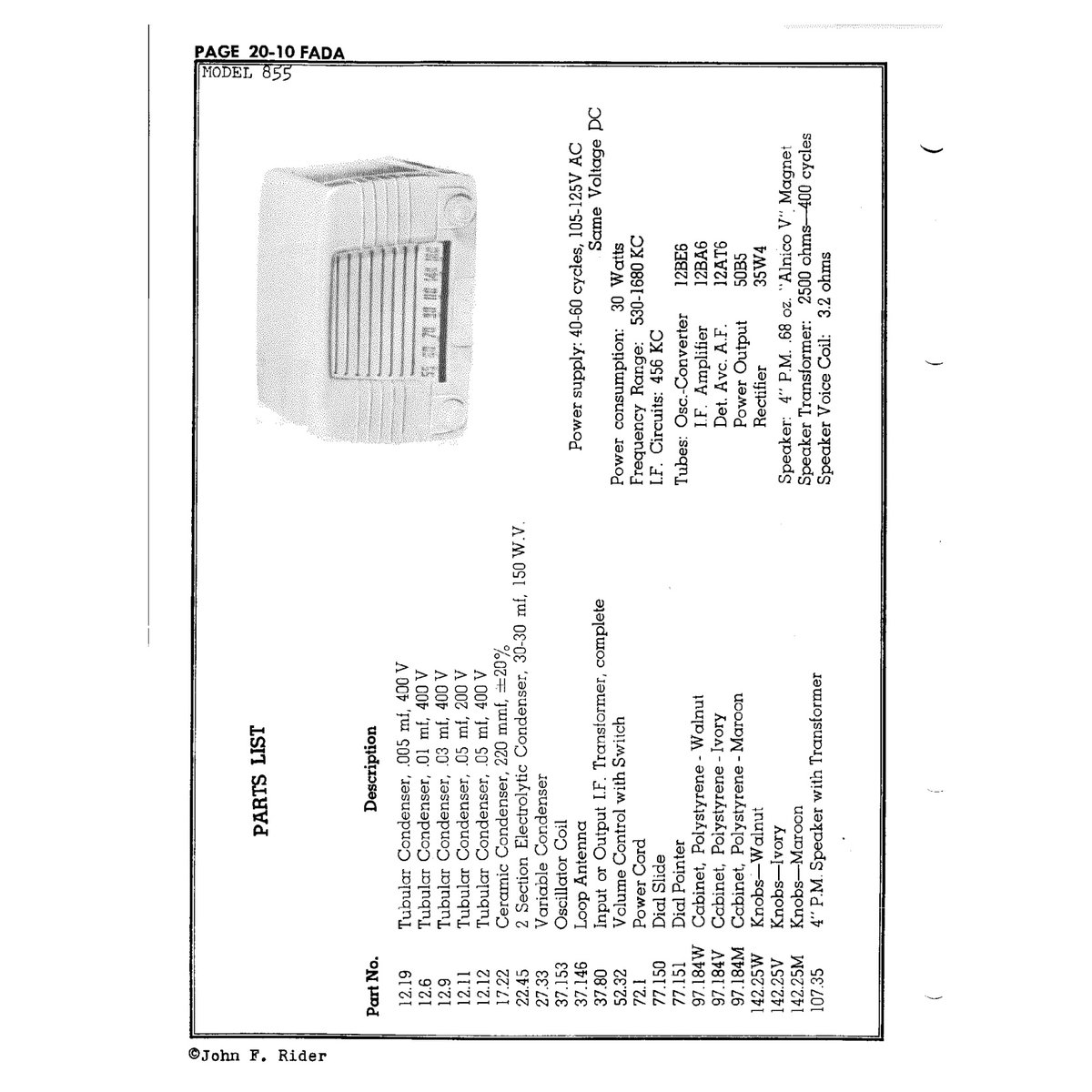 Rider's Perpetual Troubleshooter's Manual Volume 20 — Vintage Radio & TV Schematics PDF - Image 2