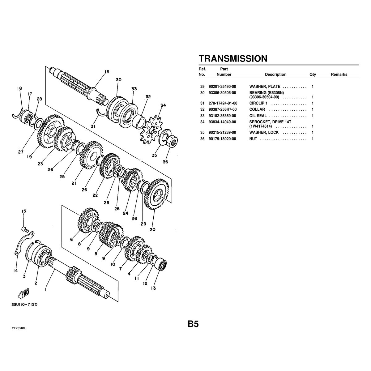 Yamaha YFZ350G Parts Manual - Image 3