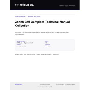Zenith SMI Comprehensive Manual - Complete Technical Guide PDF