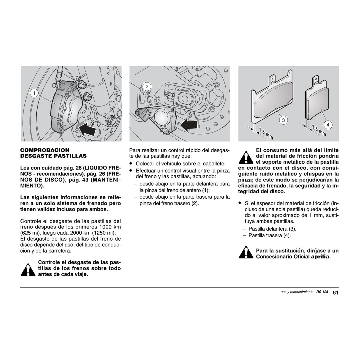 Aprilia RS 125 2002 Owner Manual - Complete PDF Guide - Image 7