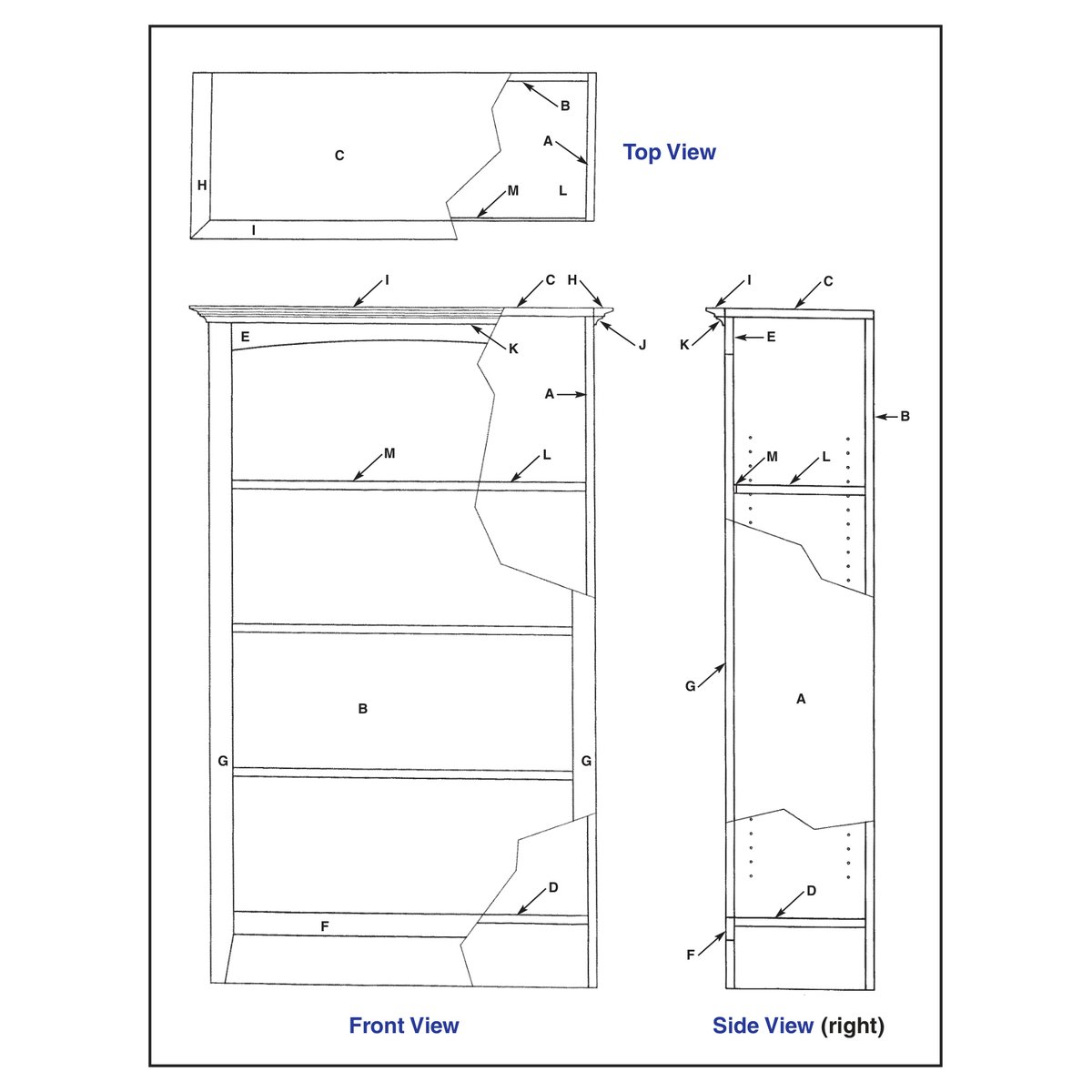 U-Bild 907 Bookcase Woodworking Plans PDF - Instant Download - Image 3