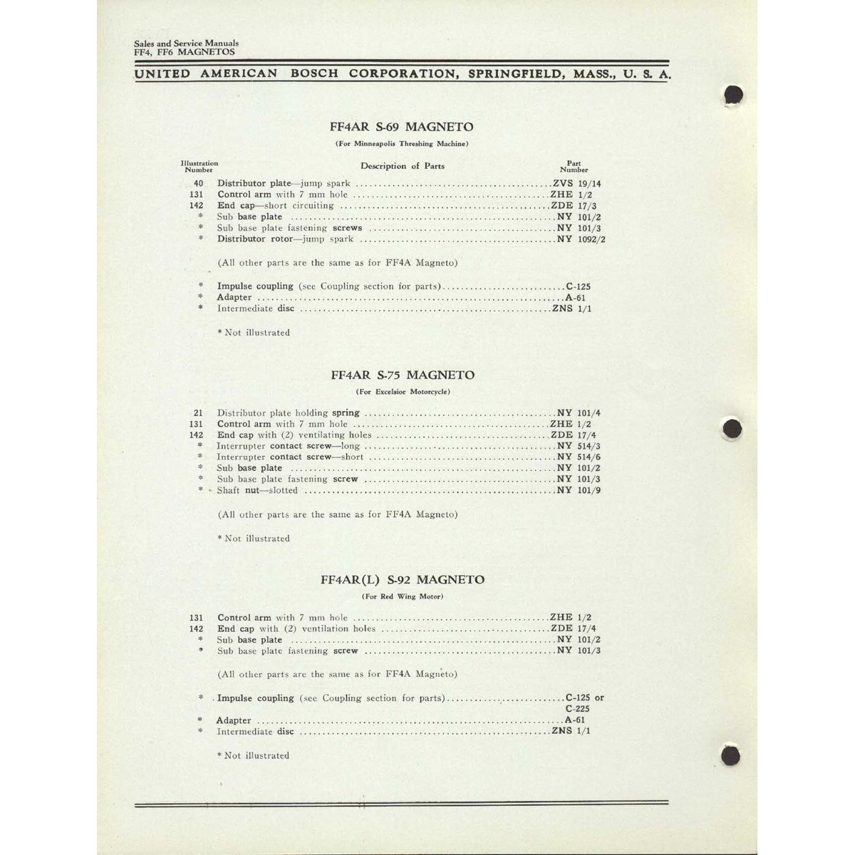 Bosch FF4 FF6 Magneto Service Manual & Parts List PDF Download - Image 3