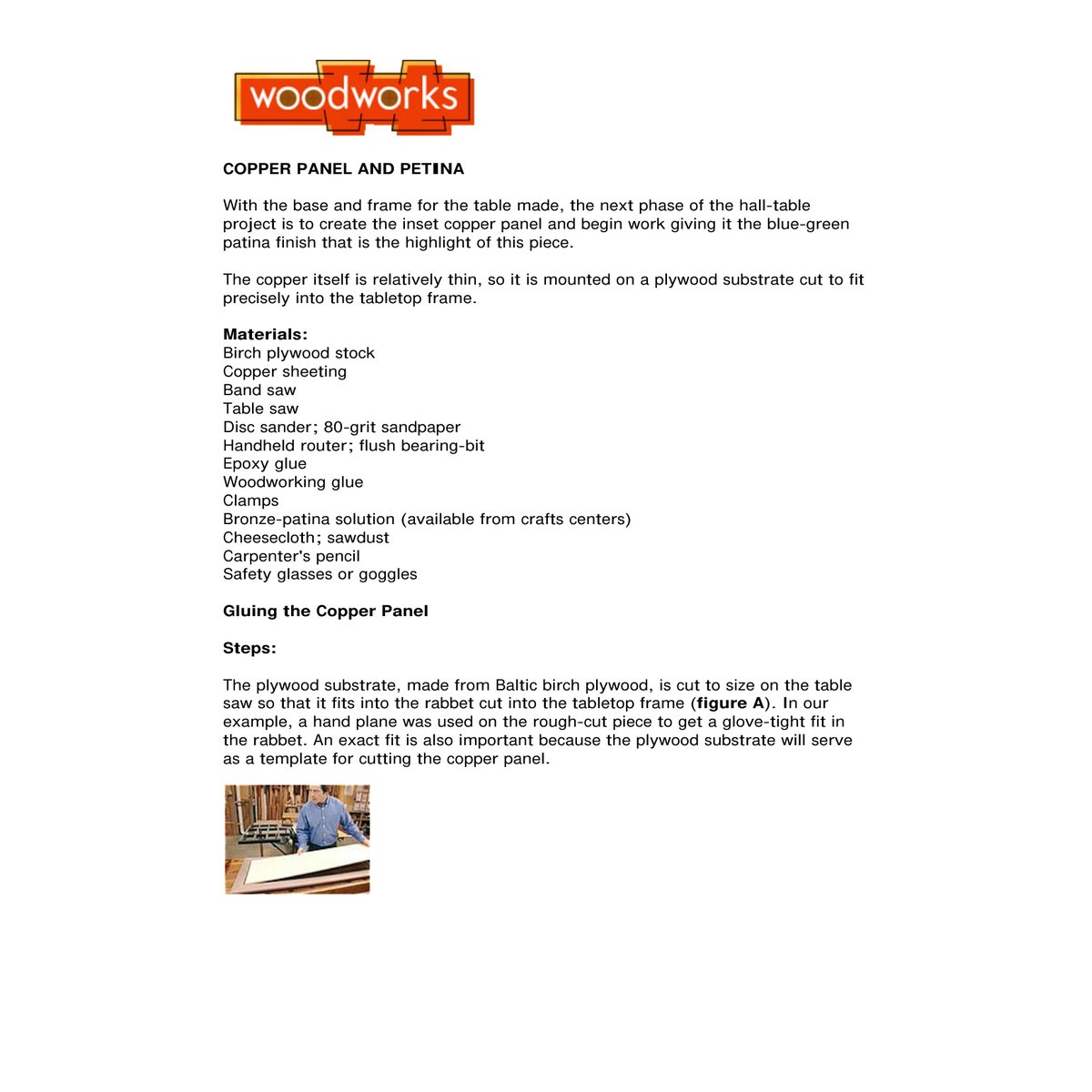 Copper Top Hall Table Build Guide WWK-111 Woodworking Plans PDF - Image 3