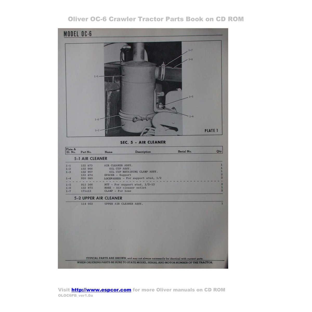 Oliver OC-6 Crawler Tractor Parts Manual - Digital PDF Guide - Image 2