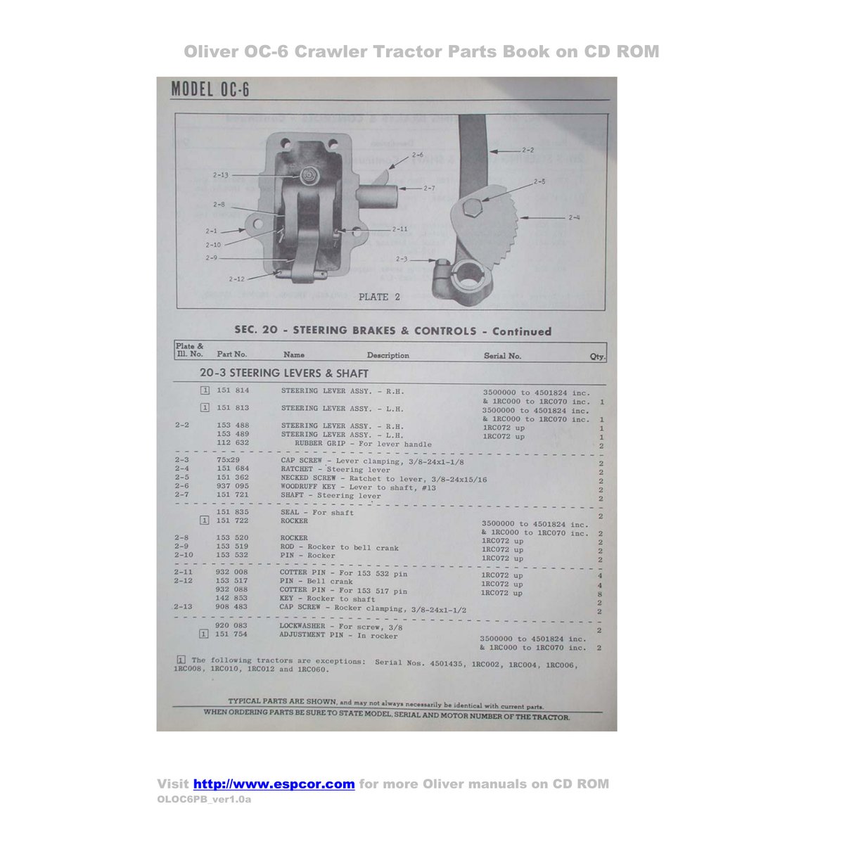 Oliver OC-6 Crawler Tractor Parts Manual - Digital PDF Guide - Image 3