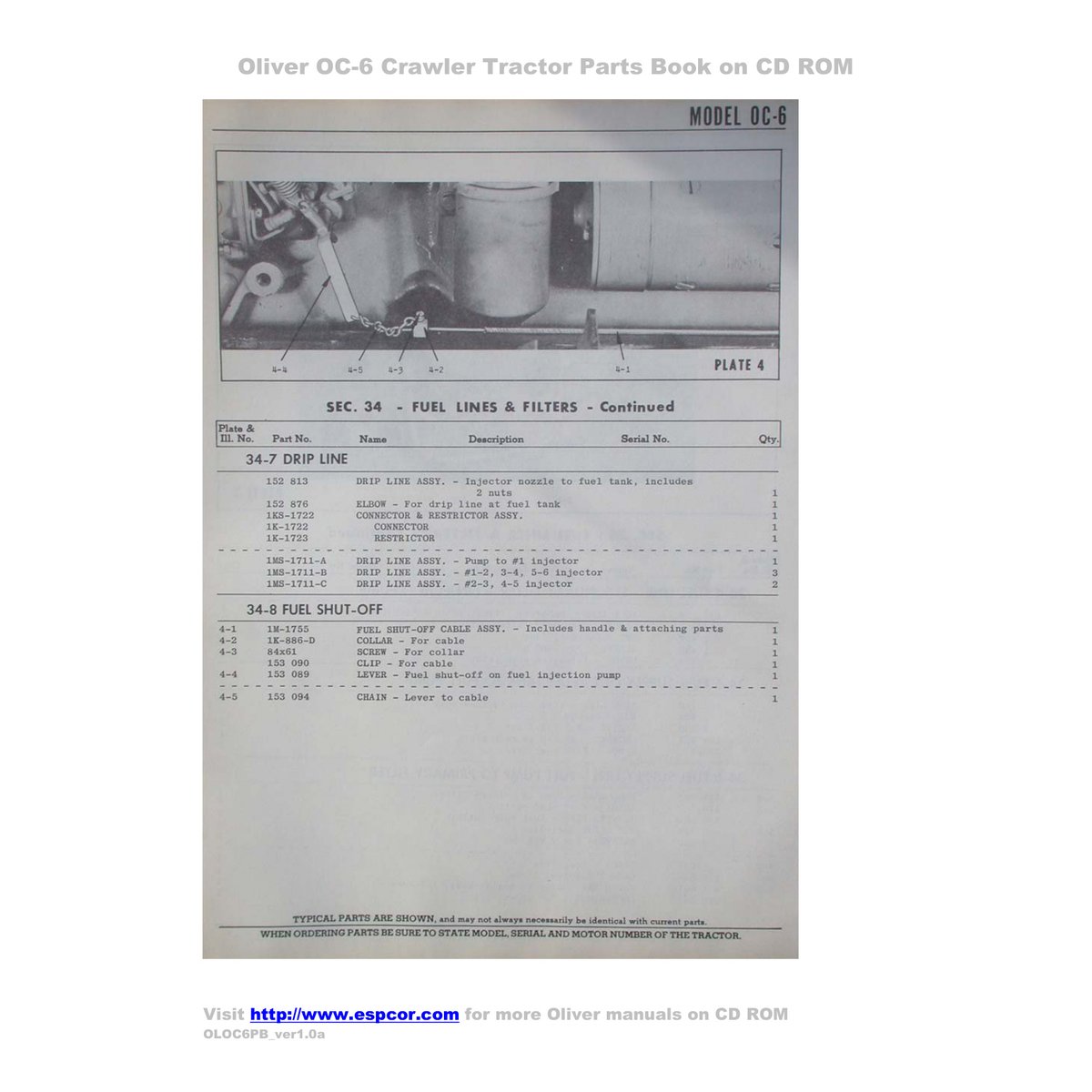 Oliver OC-6 Crawler Tractor Parts Manual - Digital PDF Guide - Image 6