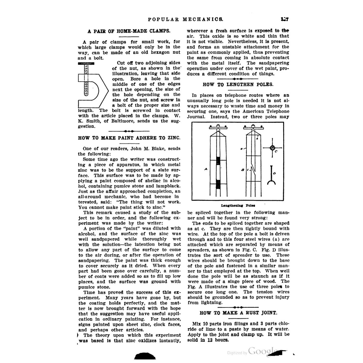 Popular Mechanics Shop Notes 1905 Vol.1 Vintage Workshop PDF Guide - Image 7