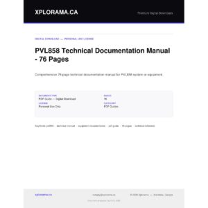PVL858 Technical Documentation Manual - 76 Pages PDF Guide