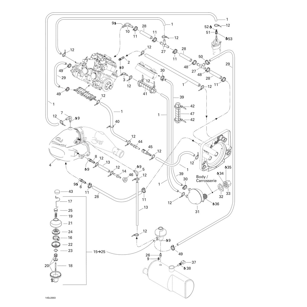 Sea-Doo RX DI 2000 Parts Catalog Manual PDF - Rotax Engine - Image 3