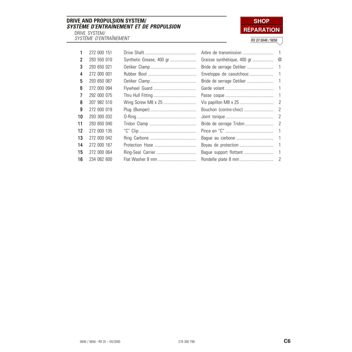 Sea-Doo RX DI 2000 Parts Catalog Manual PDF - Rotax Engine - Image 6