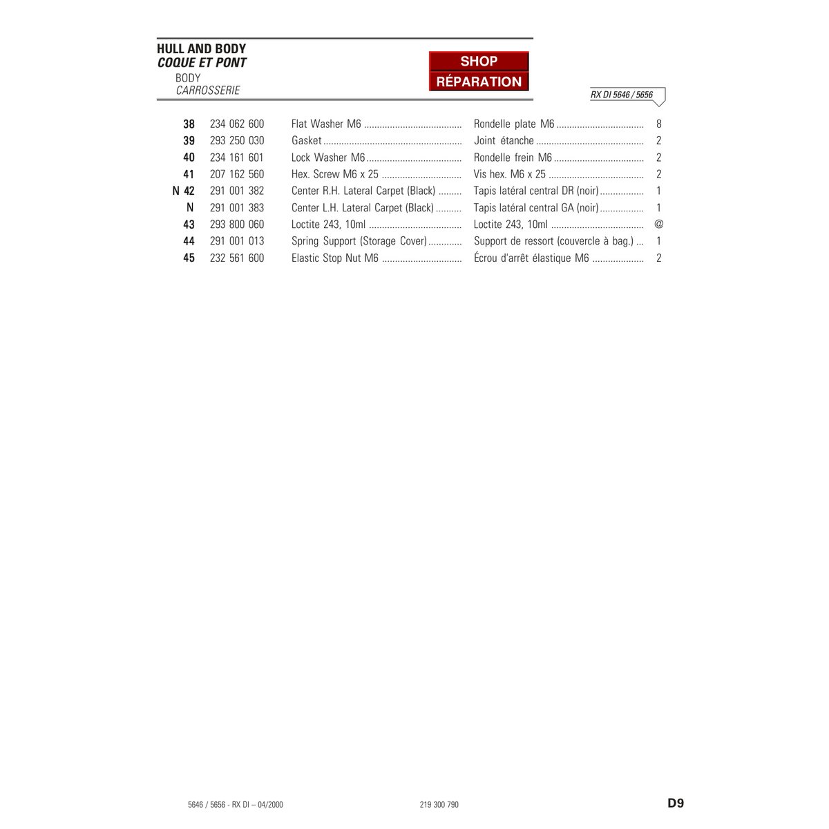 Sea-Doo RX DI 2000 Parts Catalog Manual PDF - Rotax Engine - Image 7
