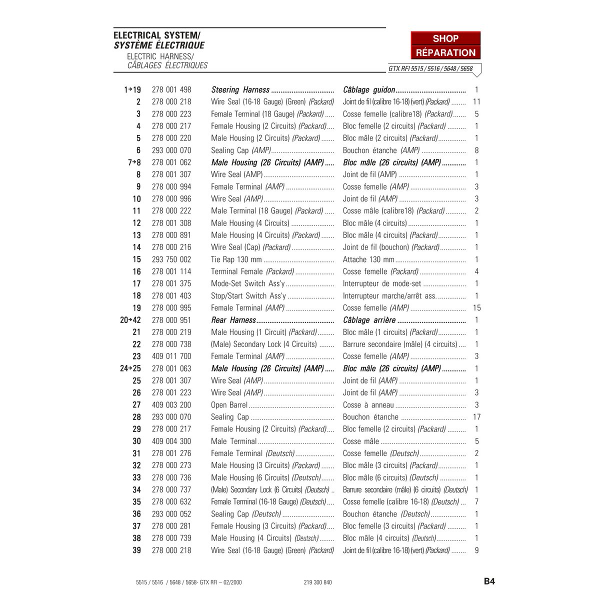 Sea-Doo GTX RFI 2000 Parts Catalog Manual PDF (5515/5516/5648/5658) - Image 3