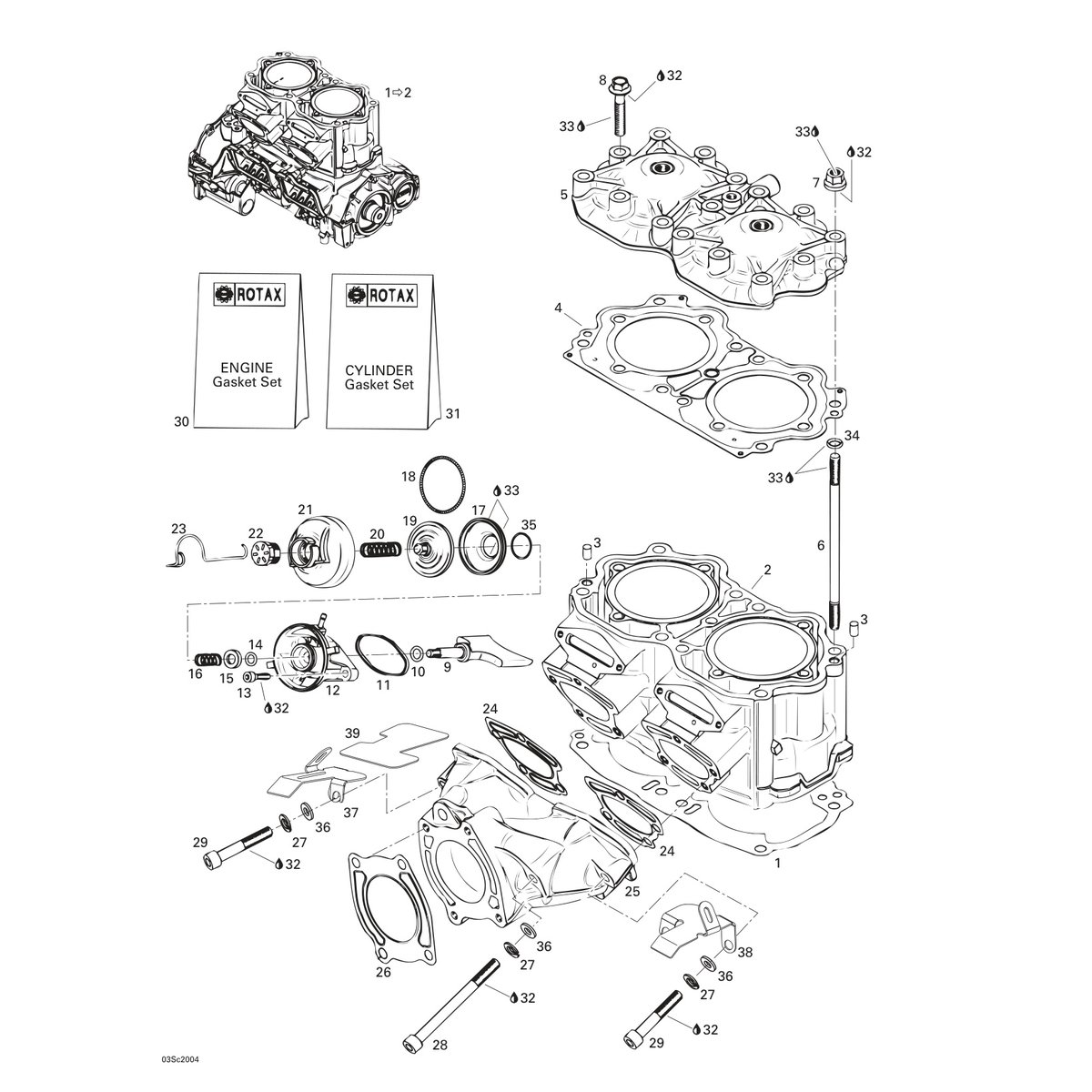 Sea-Doo 5651 5655 XP 2000 Parts Catalog Manual PDF - Image 2