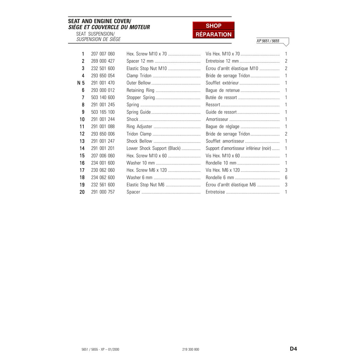 Sea-Doo 5651 5655 XP 2000 Parts Catalog Manual PDF - Image 8