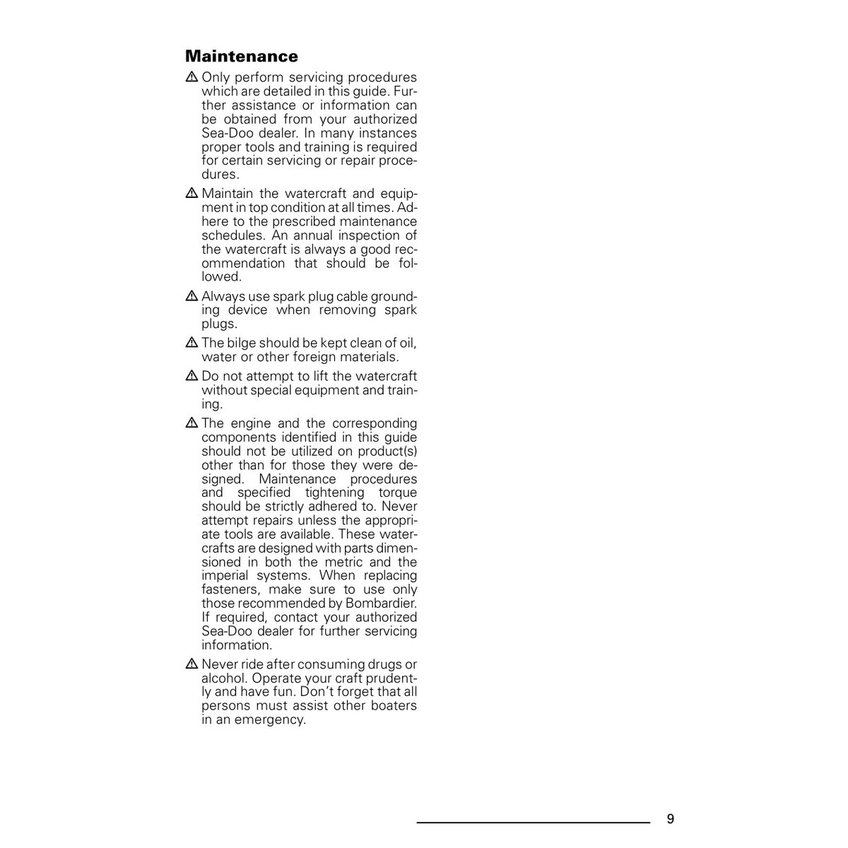 Sea-Doo Personal Watercraft Operator's Guide PDF Manual - Image 2