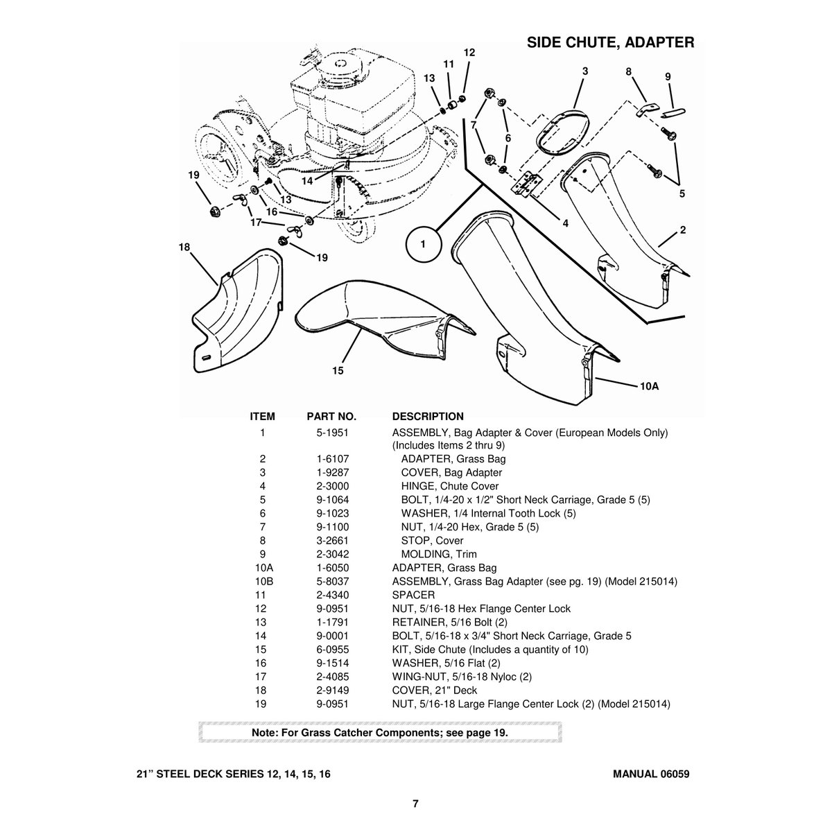 Snapper 21" Steel Deck Walk Behind Mower Parts Manual Series 12-16 - Image 2