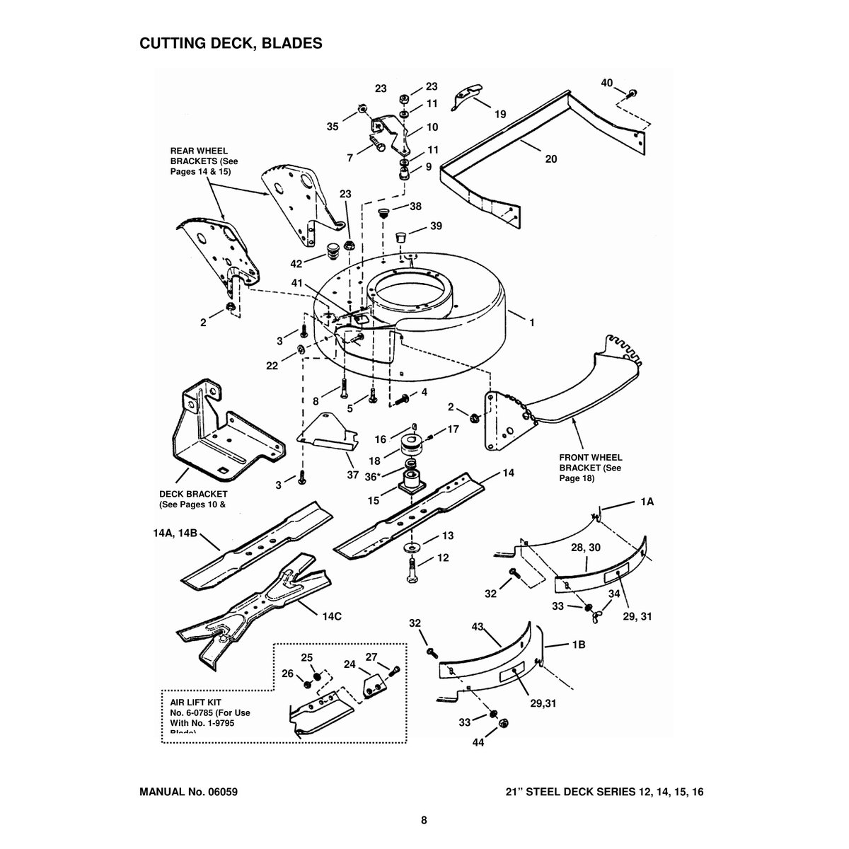 Snapper 21" Steel Deck Walk Behind Mower Parts Manual Series 12-16 - Image 3