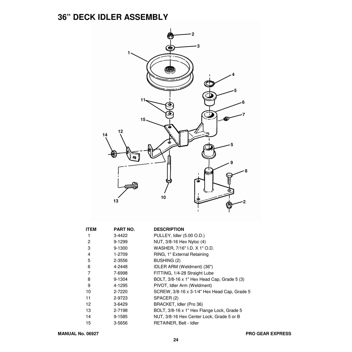 Snapper SPE150KH Pro Gear Express Walk Behind Mower Parts Manual - Image 2