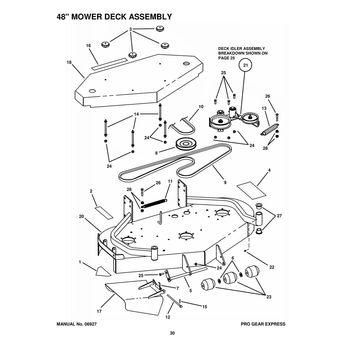 Snapper SPE150KH Pro Gear Express Walk Behind Mower Parts Manual - Image 3
