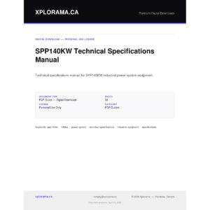 SPP140KW Technical Specifications Manual - Industrial Power System