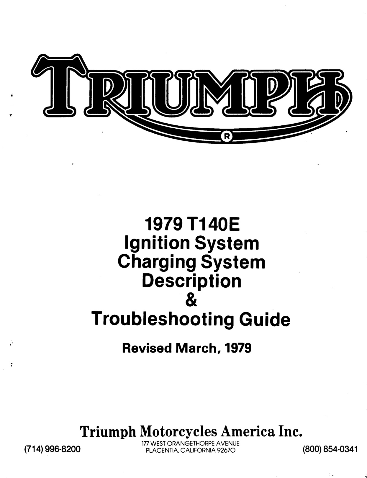 1979 Triumph Ignition & Charging Tests Service Manual PDF - Image 2