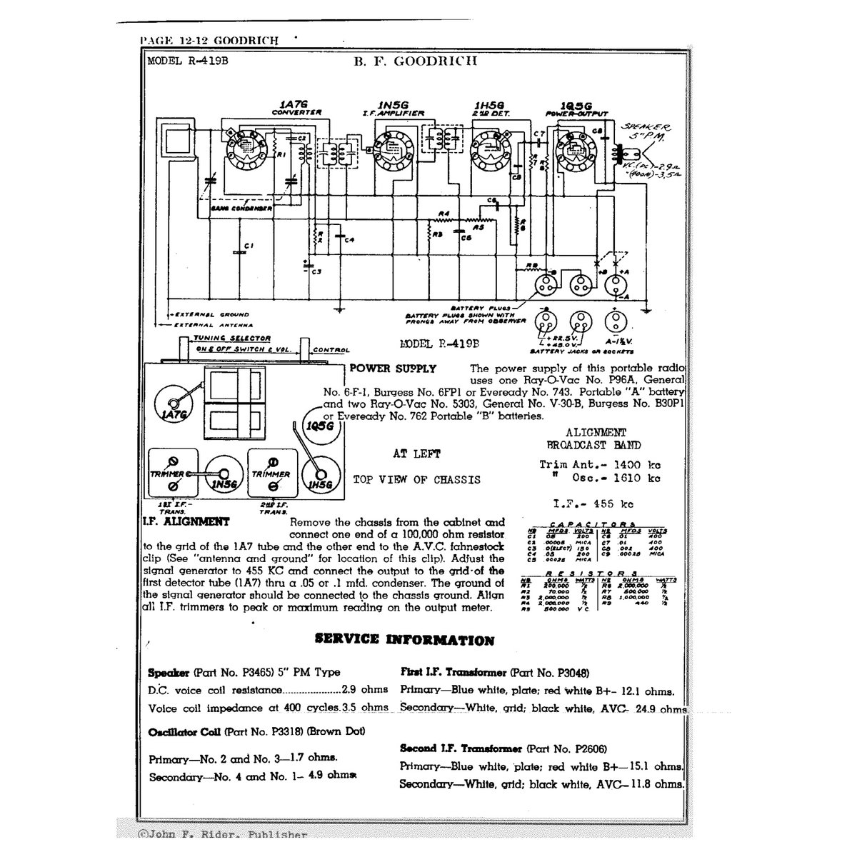 Rider's Perpetual Troubleshooter's Manual Volume 12 (1946) — 1604 Pages — Vintage Radio & TV Schematics PDF - Image 5