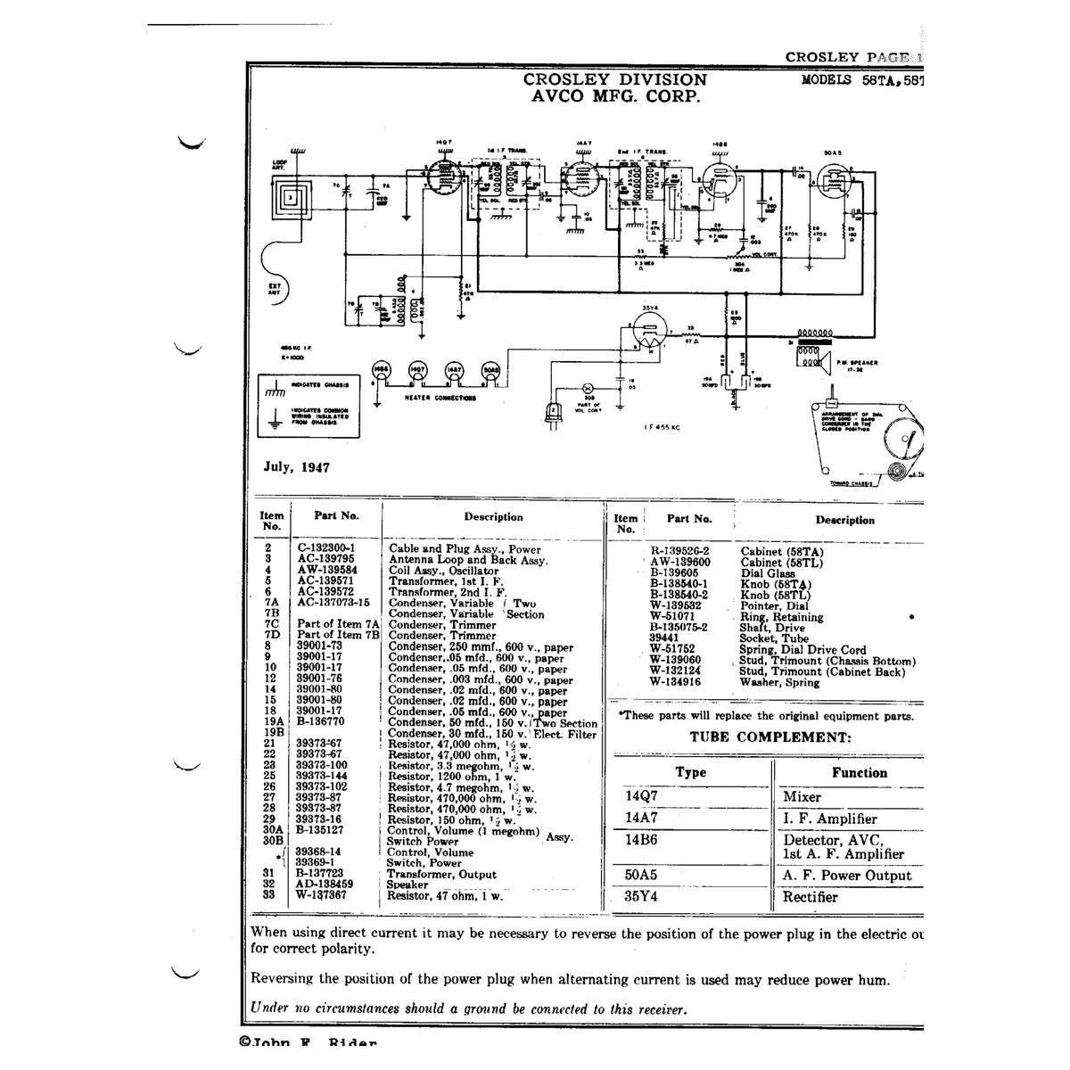 Rider's Perpetual Troubleshooter's Manual Volume 17 (1951) — Vintage Radio Schematics PDF - Image 2