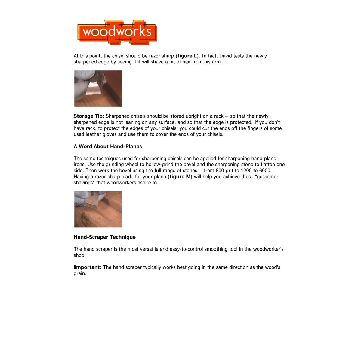 WWK-705 Hand Tools and Sharpening Tour Woodworking Guide PDF - Image 3