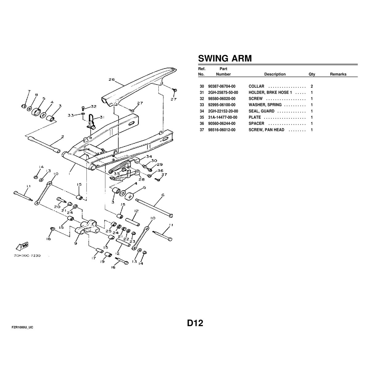 Yamaha FZR1000 Parts Manual PDF - Complete Reference Guide - Image 6