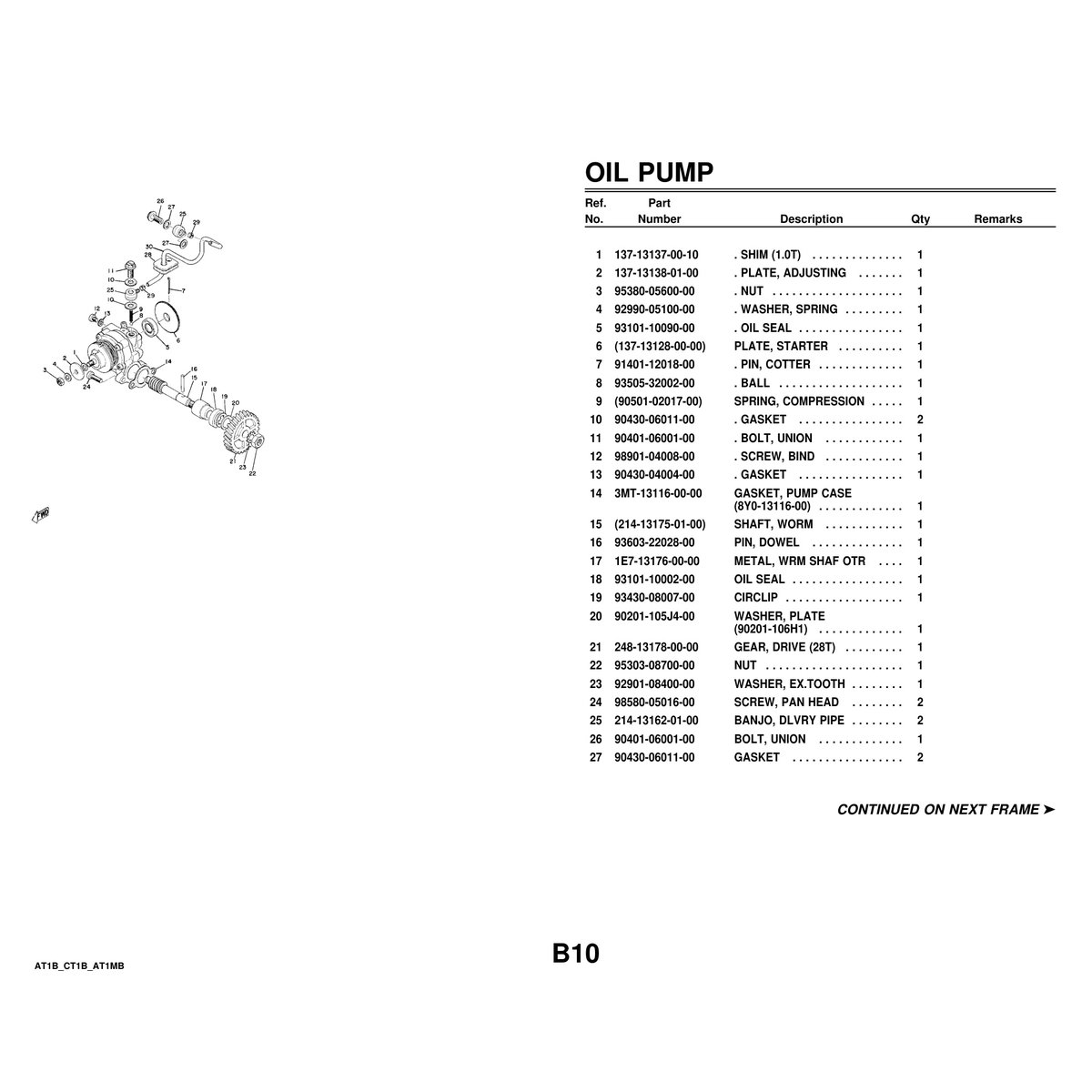 Yamaha AT1B CT1B AT1MB Cylinder Crankcase Parts Manual PDF - Image 3