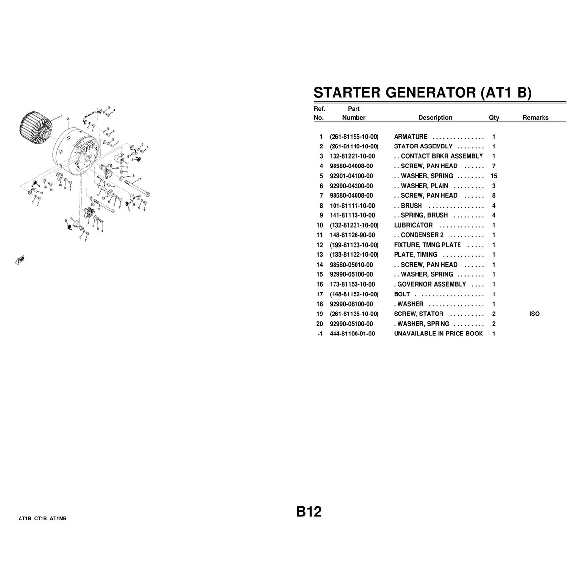 Yamaha AT1B CT1B AT1MB Cylinder Crankcase Parts Manual PDF - Image 4